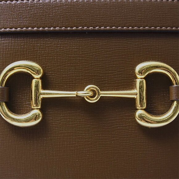GUCCI Brown Horsebit Shoulder Bag - Picture 5 of 10